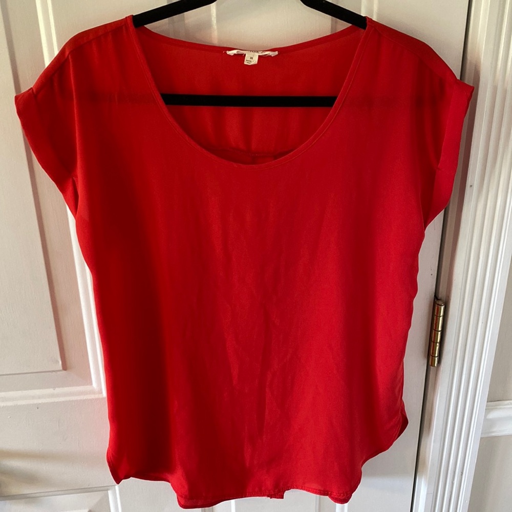 women’s polyester short sleeve button back short sleeve